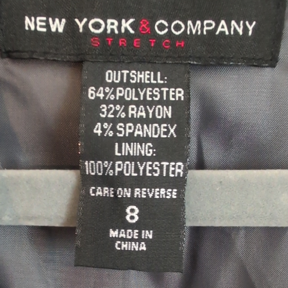New York & Company Charcoal Blazer Size 8 - Picture 7 of 10